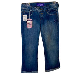 Brand new low waisted vintage rustic denim straight leg jeans size 7/8.